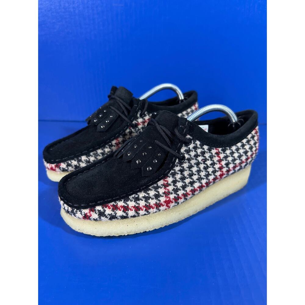 Clarks Originals Womens Wallabee Harris Tweed Black‎ Combination 8M